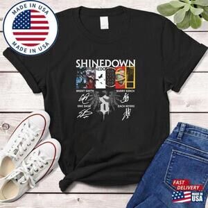 Shinedown Rock Band Signatures Tour Fan Graphic Unisex T-Shirt